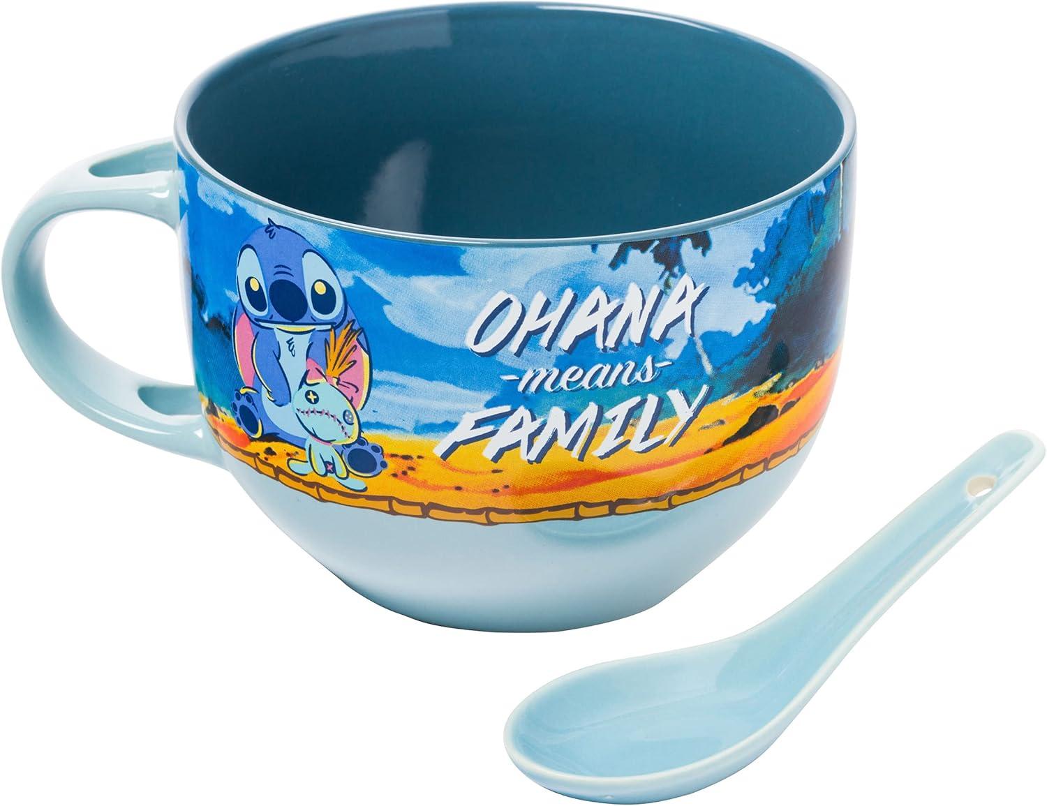 imageSilver Buffalo Elf Buddy Iconic Quotes Christmas Ceramic Soup Mug 24 OuncesLilo and Stitch Ohana Means Family Spoon Set