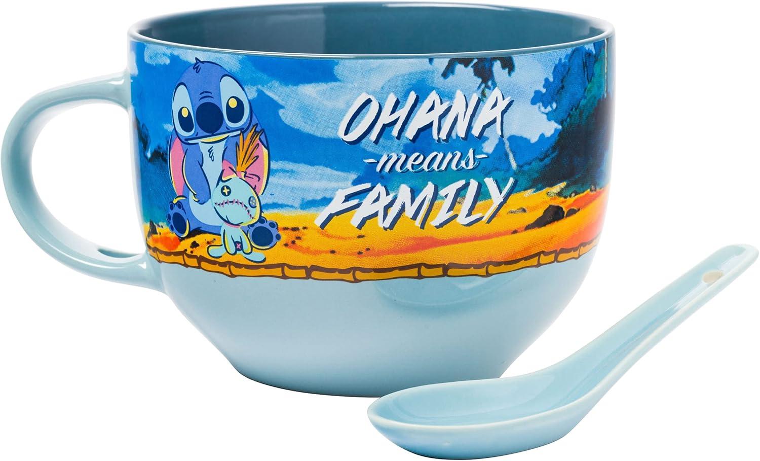 imageSilver Buffalo Elf Buddy Iconic Quotes Christmas Ceramic Soup Mug 24 OuncesLilo and Stitch Ohana Means Family Spoon Set
