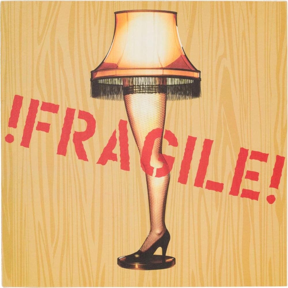 imageSilver Buffalo A Christmas Story Fragile Box Wall Sign Featuring the Leg Lamp 6quot x 6quot x 15quot