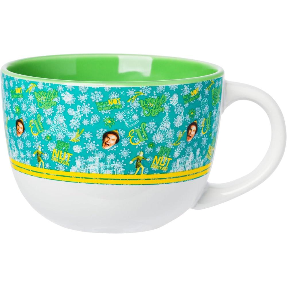 imageSilver Buffalo Elf Buddy Iconic Quotes Christmas Ceramic Soup Mug 24 OuncesBuddy the Elf