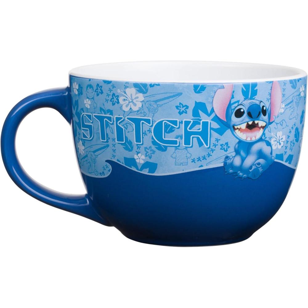 imageSilver Buffalo Elf Buddy Iconic Quotes Christmas Ceramic Soup Mug 24 OuncesLilo and Stitch On the Wave