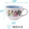 Silver Buffalo Elf Buddy Iconic Quotes Christmas Ceramic Soup Mug, 24 Ounces(Disney Princess: Courage to be Kind)