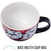Silver Buffalo Elf Buddy Iconic Quotes Christmas Ceramic Soup Mug, 24 Ounces(Minnie Mouse Pattern)