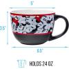 Silver Buffalo Elf Buddy Iconic Quotes Christmas Ceramic Soup Mug, 24 Ounces(Minnie Mouse Pattern)