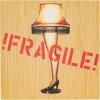 Silver Buffalo A Christmas Story “Fragile” Box Wall Sign Featuring the Leg Lamp, 6″ x 6″ x 1.5″