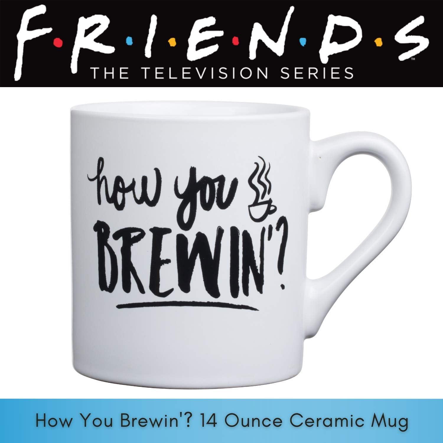 imageFriends Central Perk Ceramic Coffee Mug How You Brewin 14 Ounces