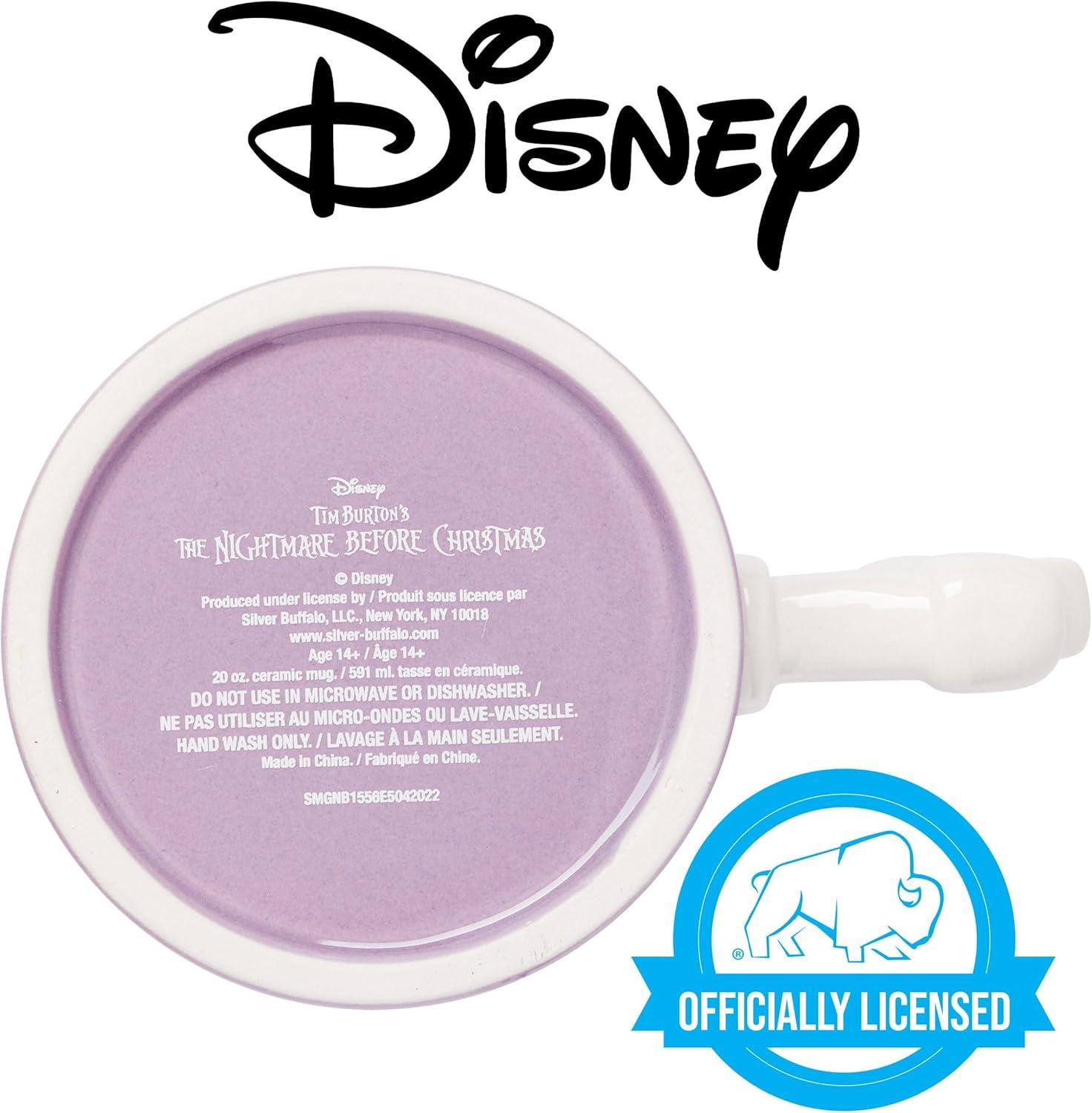 imageSilver Buffalo Disney Tim Burton Nightmare Before Christmas Tombstones Featuring Jack Skellington and Zero 3D Sculpted Ceramic Mug 18 Ounces3D Sculpted Handle Lock Shock and Barrel