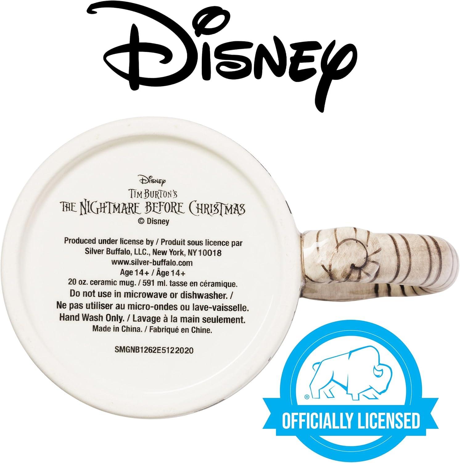 imageSilver Buffalo Disney Tim Burton Nightmare Before Christmas Tombstones Featuring Jack Skellington and Zero 3D Sculpted Ceramic Mug 18 Ounces3D Sculpted Snake Handle 20 Ounces
