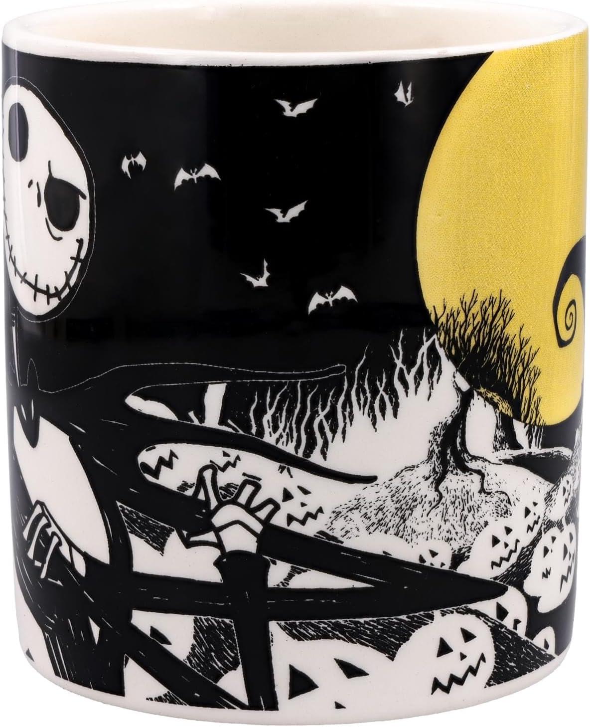 imageSilver Buffalo Disney Tim Burton Nightmare Before Christmas Tombstones Featuring Jack Skellington and Zero 3D Sculpted Ceramic Mug 18 Ounces3D Sculpted Snake Handle 20 Ounces