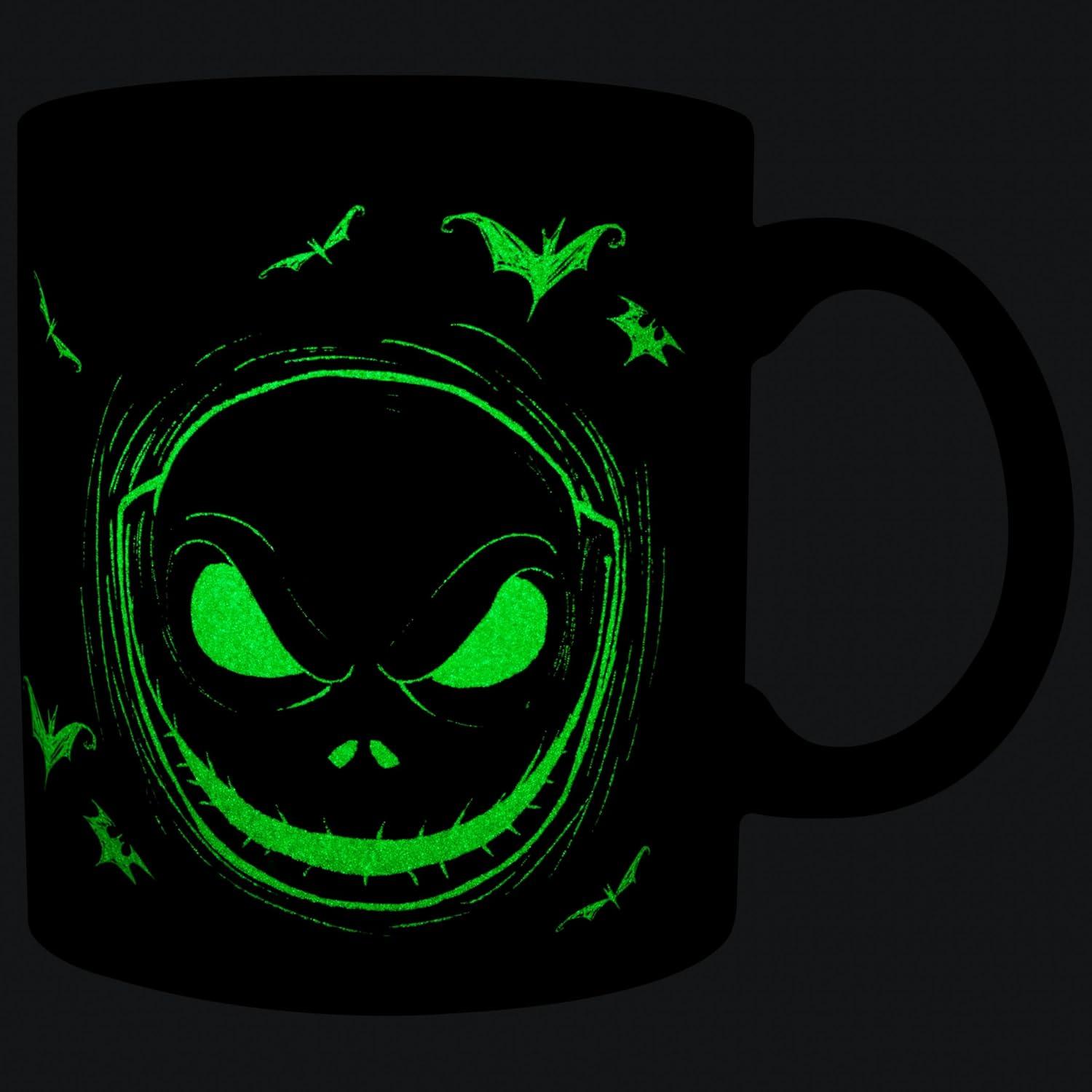 imageSilver Buffalo Disney Tim Burton Nightmare Before Christmas Tombstones Featuring Jack Skellington and Zero 3D Sculpted Ceramic Mug 18 OuncesGlow in the Dark What a Wonderful Nightmare 20 Ounces