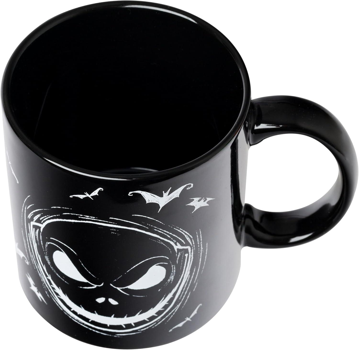 imageSilver Buffalo Disney Tim Burton Nightmare Before Christmas Tombstones Featuring Jack Skellington and Zero 3D Sculpted Ceramic Mug 18 OuncesGlow in the Dark What a Wonderful Nightmare 20 Ounces