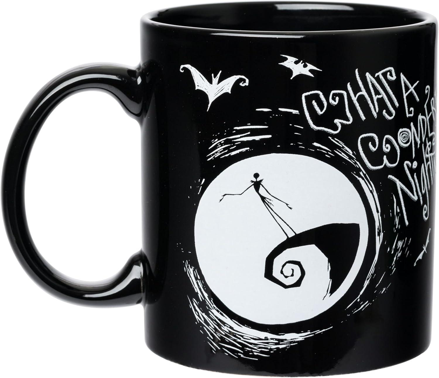imageSilver Buffalo Disney Tim Burton Nightmare Before Christmas Tombstones Featuring Jack Skellington and Zero 3D Sculpted Ceramic Mug 18 OuncesGlow in the Dark What a Wonderful Nightmare 20 Ounces