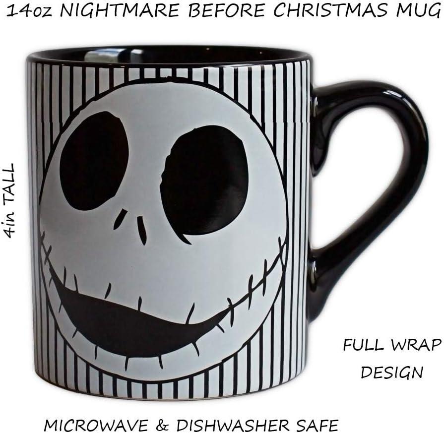 imageSilver Buffalo Disney Tim Burton Nightmare Before Christmas Tombstones Featuring Jack Skellington and Zero 3D Sculpted Ceramic Mug 18 OuncesJack Skellington Stripes 14 Ounces
