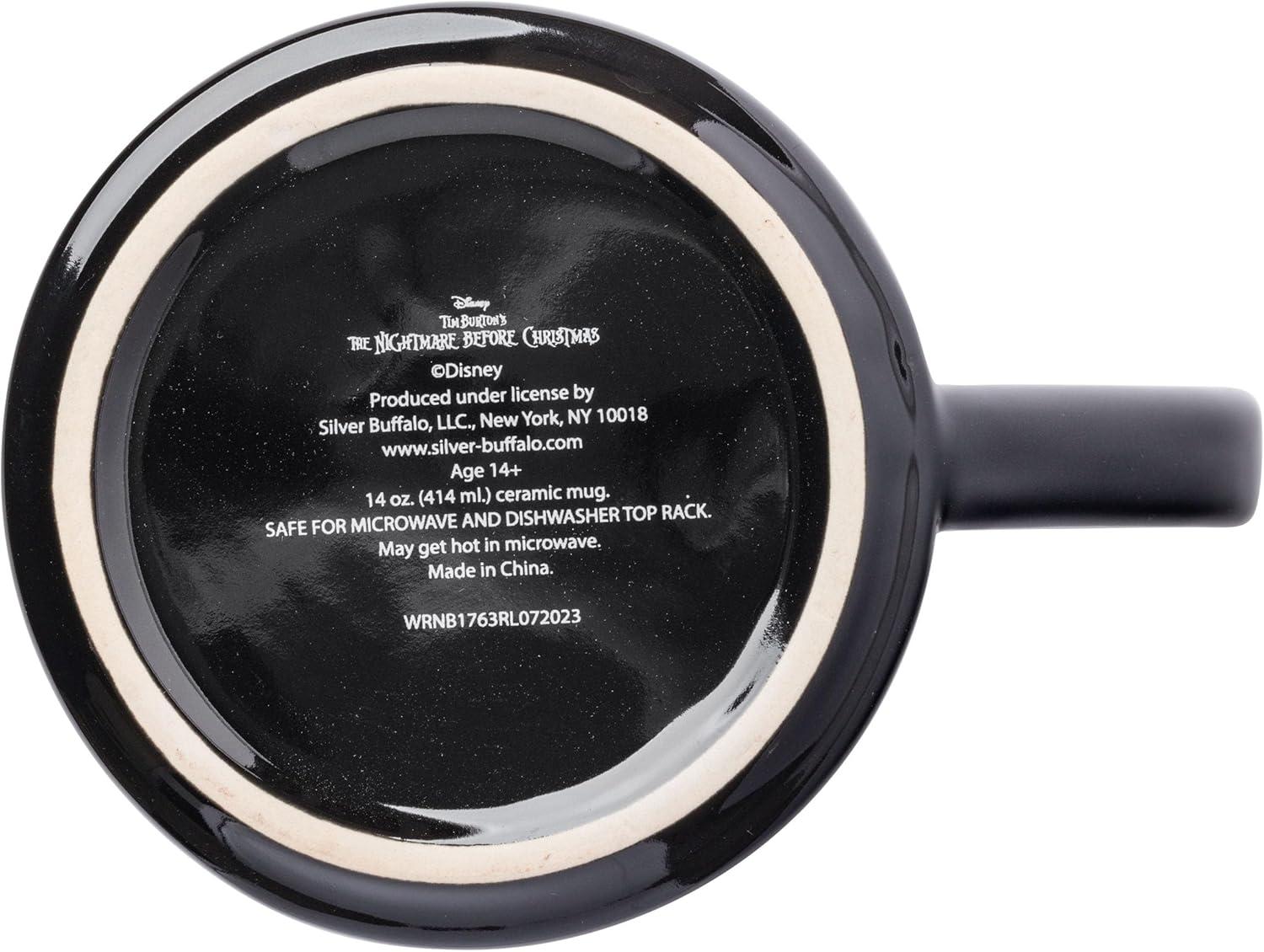 imageSilver Buffalo Disney Tim Burton Nightmare Before Christmas Tombstones Featuring Jack Skellington and Zero 3D Sculpted Ceramic Mug 18 OuncesJack and Zero 14 Ounces