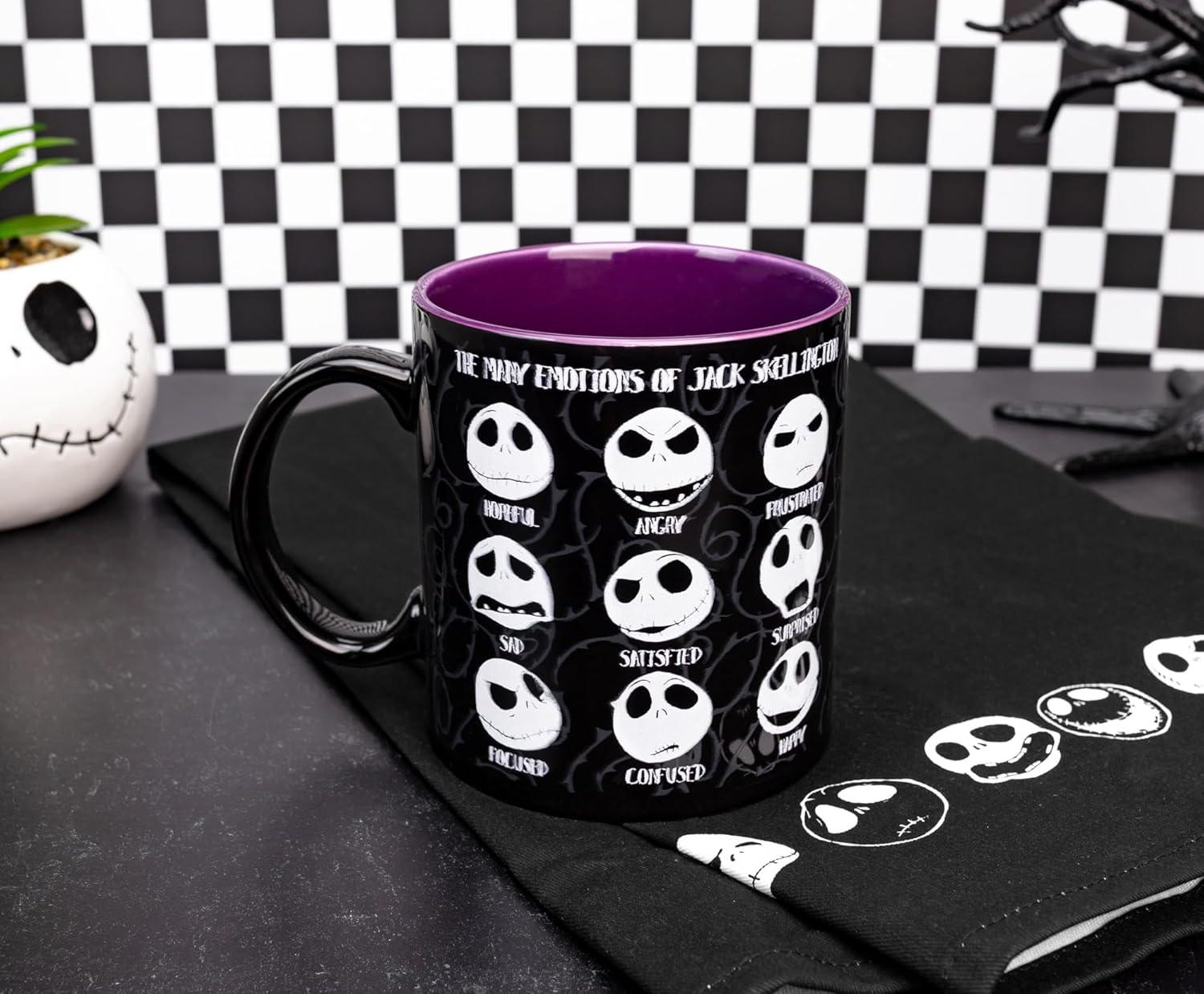 imageSilver Buffalo Disney Tim Burton Nightmare Before Christmas Tombstones Featuring Jack Skellington and Zero 3D Sculpted Ceramic Mug 18 OuncesJacks Emotions 20 Ounces