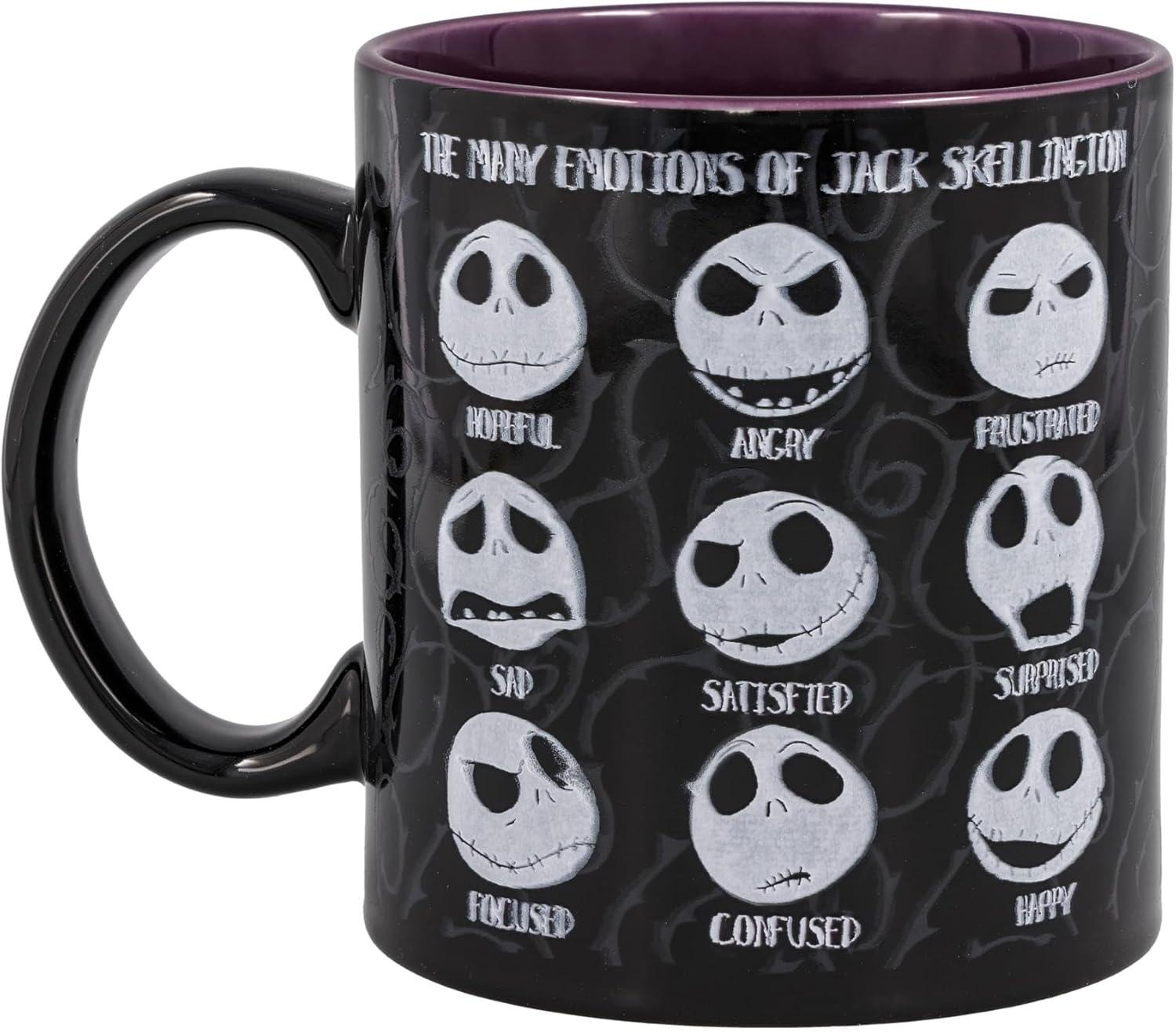 imageSilver Buffalo Disney Tim Burton Nightmare Before Christmas Tombstones Featuring Jack Skellington and Zero 3D Sculpted Ceramic Mug 18 OuncesJacks Emotions 20 Ounces