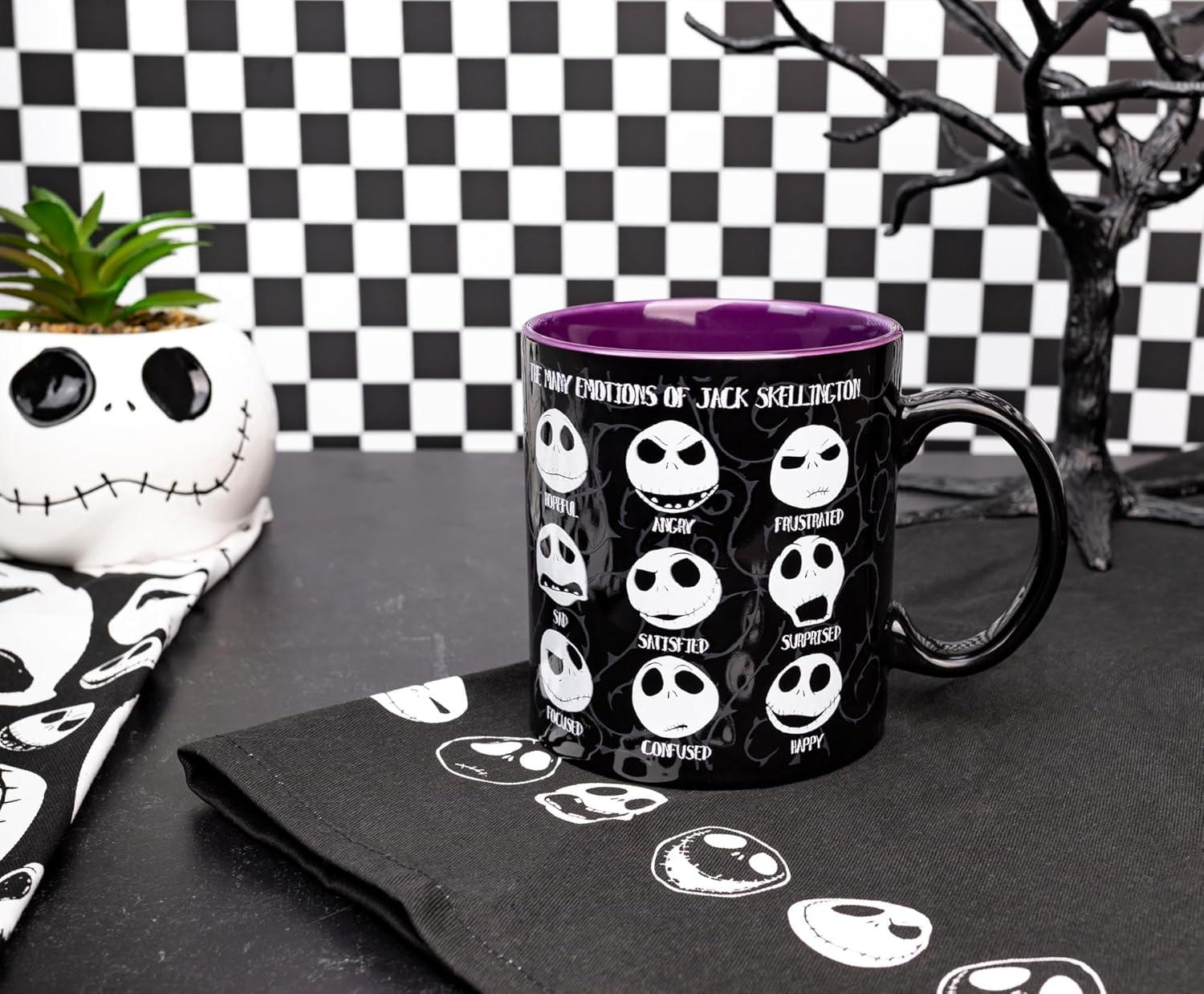 imageSilver Buffalo Disney Tim Burton Nightmare Before Christmas Tombstones Featuring Jack Skellington and Zero 3D Sculpted Ceramic Mug 18 OuncesJacks Emotions 20 Ounces