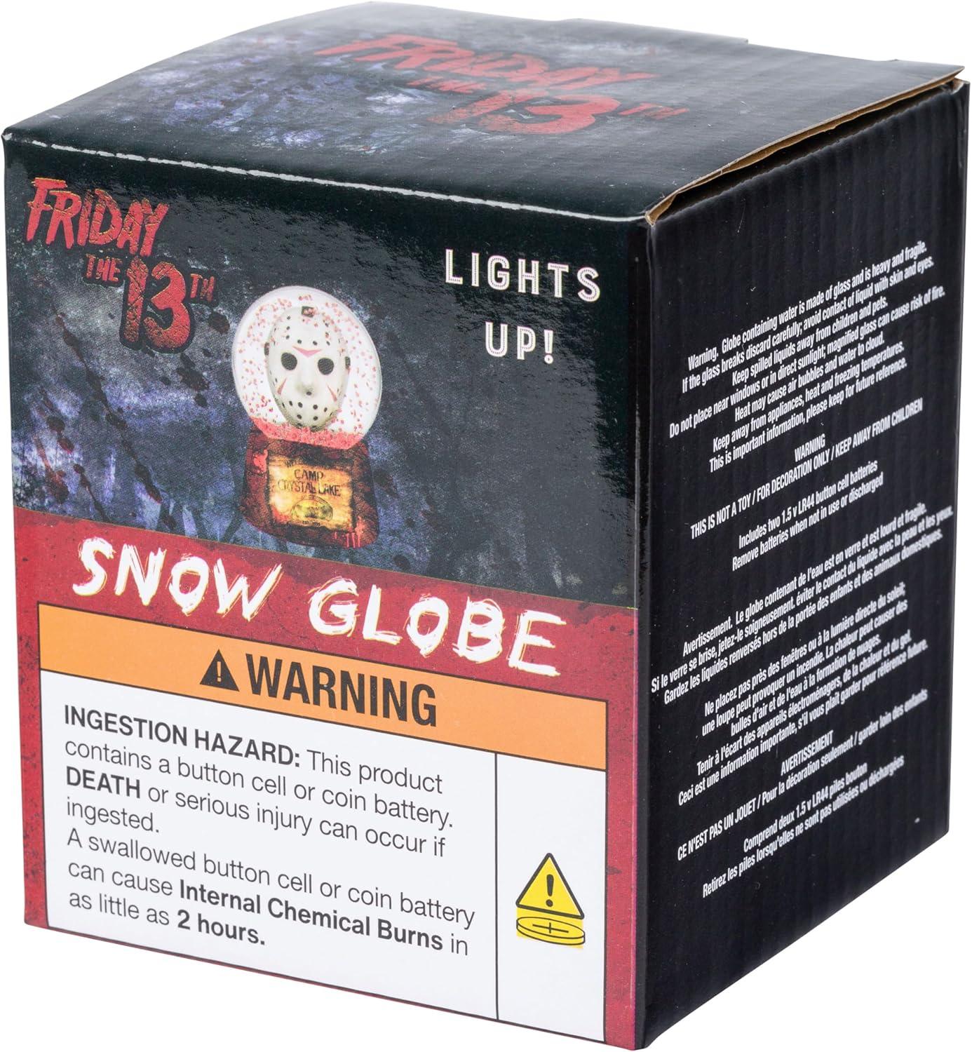 imageSilver Buffalo Friday The 13th Mini Light Up Snow GlobeWelcome to Camp Crystal Lake38 Inches Tall 45mm Small