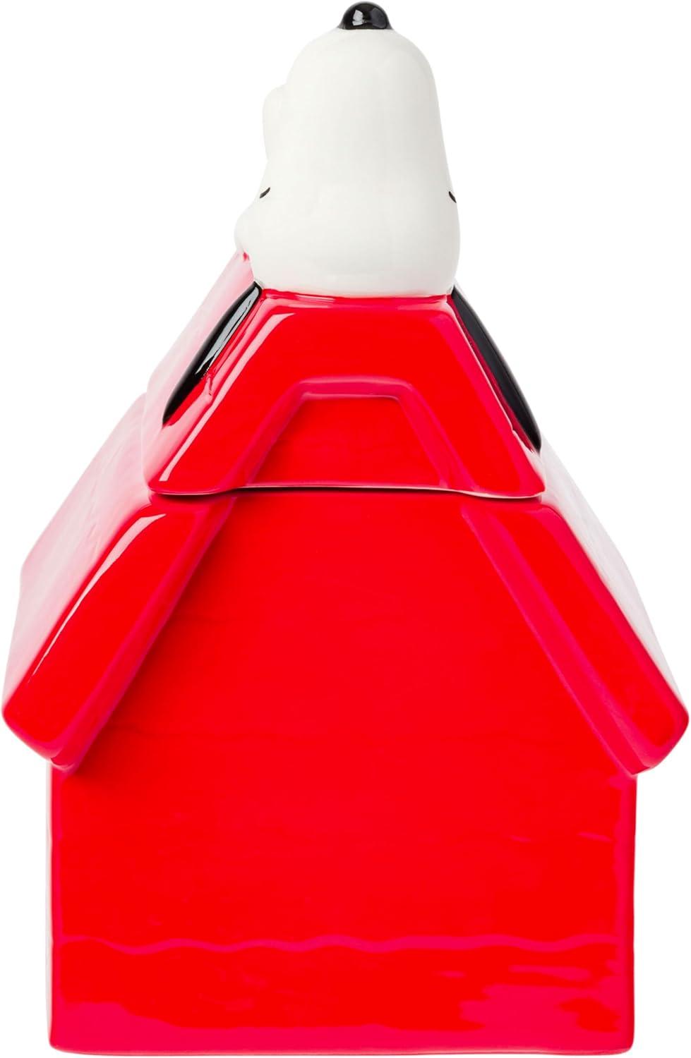 imageSilver Buffalo Peanuts Peppermint Dreams and Candy Cane Christmas Featuring Snoopy Charlie Brown Lucy Linus and Franklin Ceramic Cookie Snack Jar LargePeanuts Snoopy Ceramic Sculpted