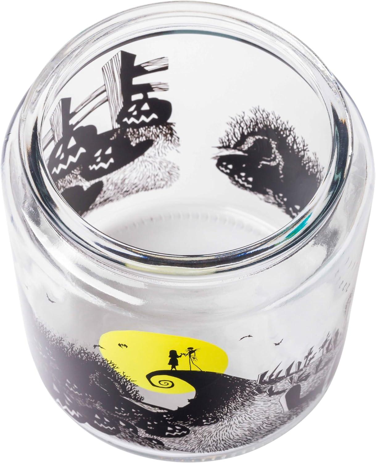 imageSilver Buffalo Peanuts Peppermint Dreams and Candy Cane Christmas Featuring Snoopy Charlie Brown Lucy Linus and Franklin Ceramic Cookie Snack Jar LargeNightmare Before Christmas Glass