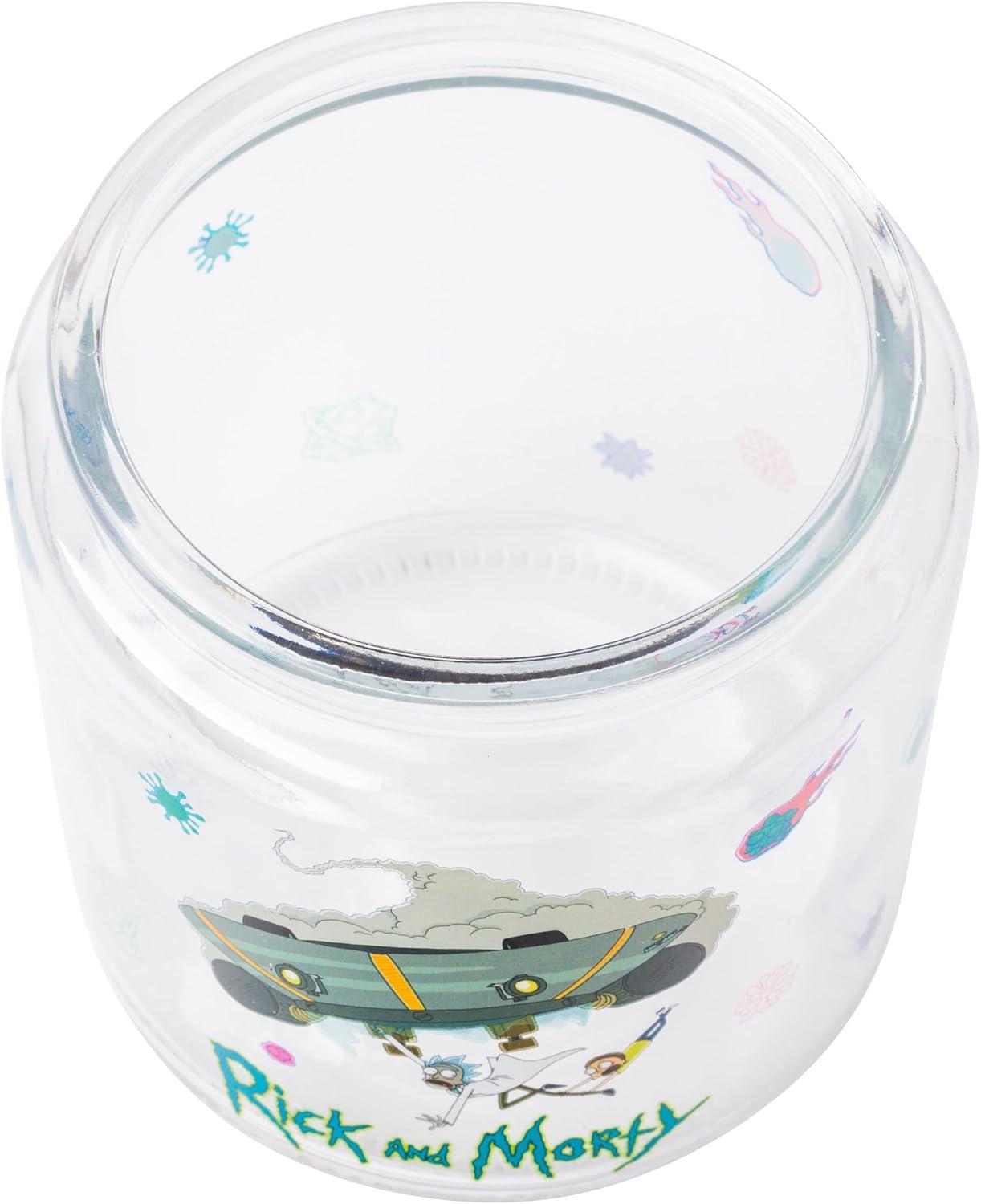 imageSilver Buffalo Peanuts Peppermint Dreams and Candy Cane Christmas Featuring Snoopy Charlie Brown Lucy Linus and Franklin Ceramic Cookie Snack Jar LargeRick and Morty Glass