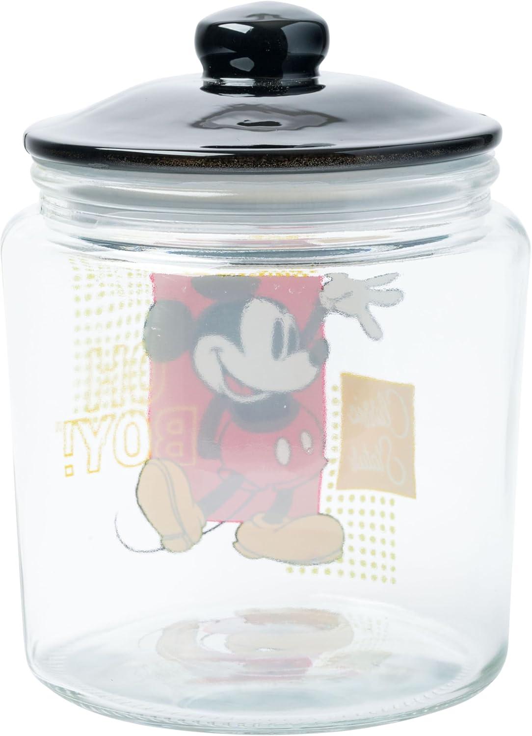 imageSilver Buffalo Peanuts Peppermint Dreams and Candy Cane Christmas Featuring Snoopy Charlie Brown Lucy Linus and Franklin Ceramic Cookie Snack Jar LargeMickey Mouse Glass