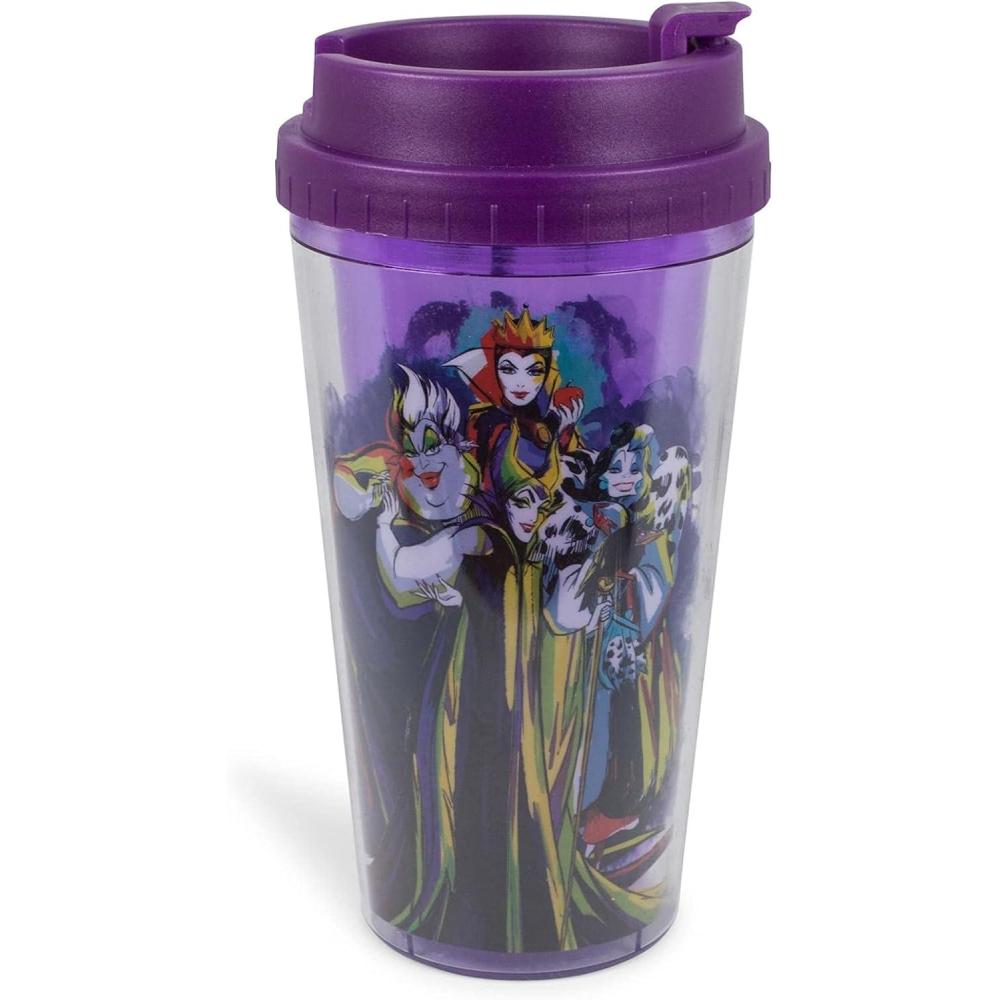 imageDisney Villains Bad Vibes Only DoubleWalled Plastic Tumbler With Lid  Official Kitchen Accessories  Travel Coffee Mugs Novelty Drinkware For Home Kitchen Set  Holds 16 Ounces