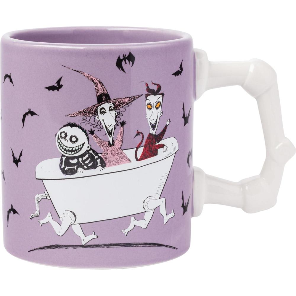 imageSilver Buffalo Disney Tim Burton Nightmare Before Christmas Tombstones Featuring Jack Skellington and Zero 3D Sculpted Ceramic Mug 18 Ounces3D Sculpted Handle Lock Shock and Barrel