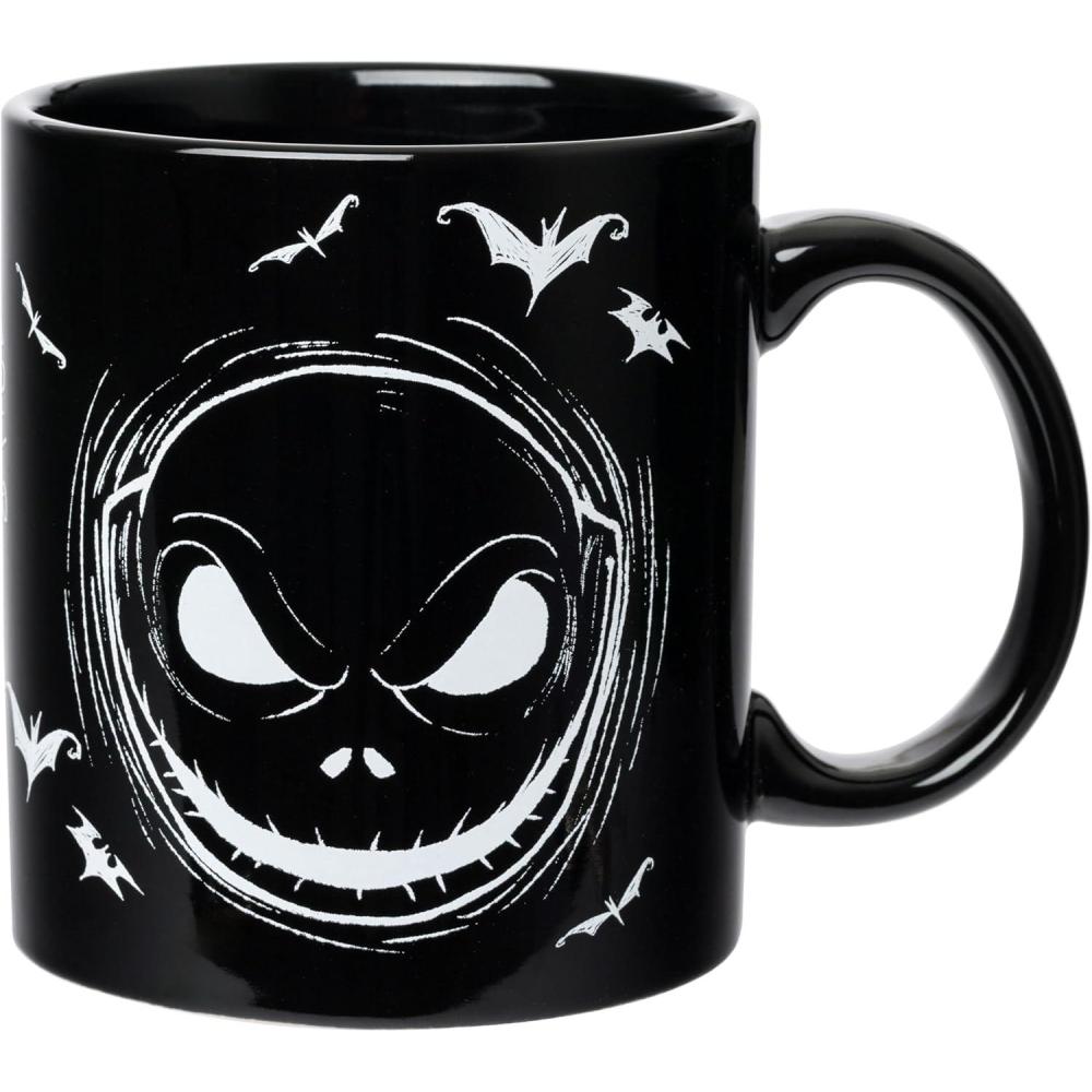 imageSilver Buffalo Disney Tim Burton Nightmare Before Christmas Tombstones Featuring Jack Skellington and Zero 3D Sculpted Ceramic Mug 18 OuncesGlow in the Dark What a Wonderful Nightmare 20 Ounces