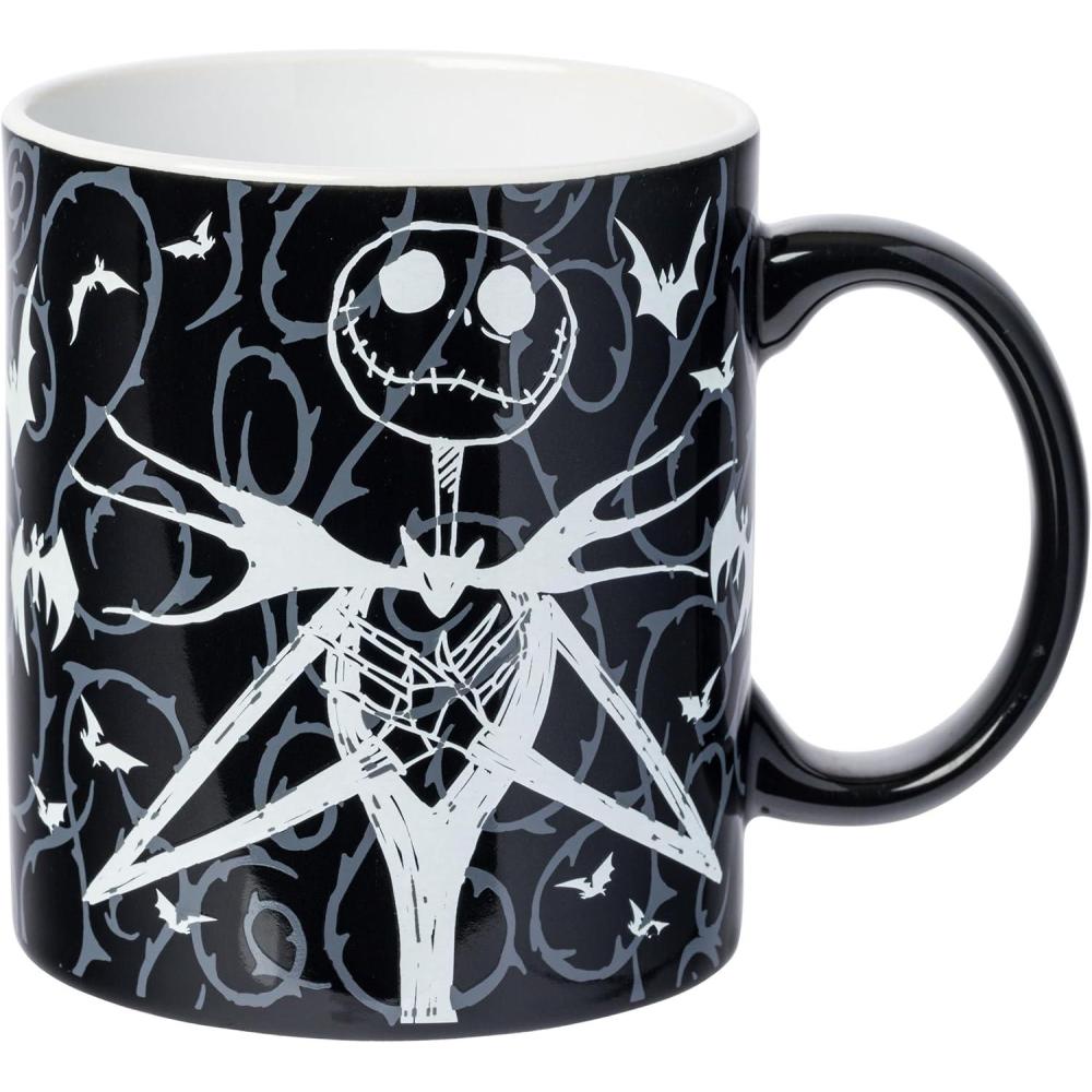 imageSilver Buffalo Disney Tim Burton Nightmare Before Christmas Tombstones Featuring Jack Skellington and Zero 3D Sculpted Ceramic Mug 18 OuncesGlow in the Dark Jack Skellington 20 Ounces