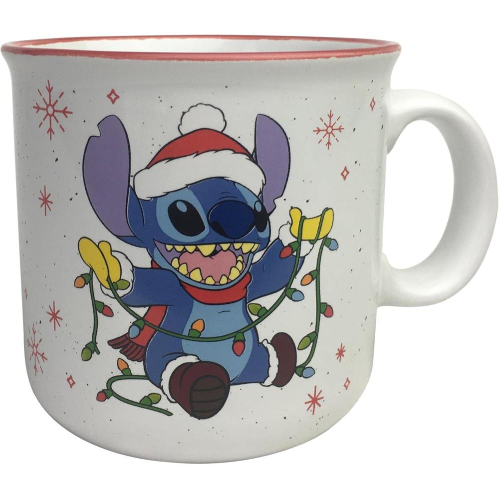 imageSilver Buffalo Lilo and Stitch Halloween Give Me Candy Glitter 20oz Ceramic MugJingle All the Way 20 Ounces