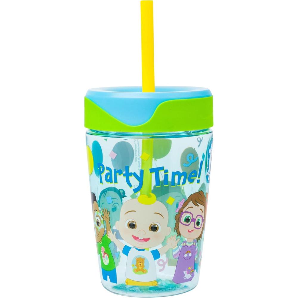imageSilver Buffalo PAW Patrol Celebration Seated Group 175oz Spill Proof Tumbler w StrawCocomelon Party