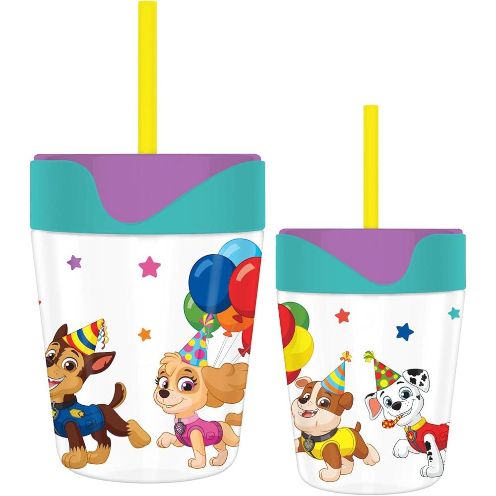 imageSilver Buffalo PAW Patrol Celebration Seated Group 175oz Spill Proof Tumbler w StrawPaw Patrol