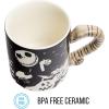 Silver Buffalo Disney Tim Burton Nightmare Before Christmas Tombstones Featuring Jack Skellington and Zero 3D Sculpted Ceramic Mug, 18 Ounces(3D Sculpted Snake Handle (20 Ounces))