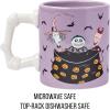 Silver Buffalo Disney Tim Burton Nightmare Before Christmas Tombstones Featuring Jack Skellington and Zero 3D Sculpted Ceramic Mug, 18 Ounces(3D Sculpted Handle Lock  Shock  and Barrel)