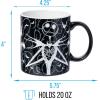 Silver Buffalo Disney Tim Burton Nightmare Before Christmas Tombstones Featuring Jack Skellington and Zero 3D Sculpted Ceramic Mug, 18 Ounces(Glow in the Dark: Jack Skellington (20 Ounces))