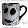 Silver Buffalo Disney Tim Burton Nightmare Before Christmas Tombstones Featuring Jack Skellington and Zero 3D Sculpted Ceramic Mug, 18 Ounces(Jack Skellington Stripes (14 Ounces))