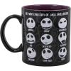 Silver Buffalo Disney Tim Burton Nightmare Before Christmas Tombstones Featuring Jack Skellington and Zero 3D Sculpted Ceramic Mug, 18 Ounces(Jack’s Emotions (20 Ounces))