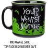 Silver Buffalo Disney Tim Burton Nightmare Before Christmas Tombstones Featuring Jack Skellington and Zero 3D Sculpted Ceramic Mug, 18 Ounces(Your Worst Nightmare (20 Ounces))