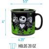 Silver Buffalo Disney Tim Burton Nightmare Before Christmas Tombstones Featuring Jack Skellington and Zero 3D Sculpted Ceramic Mug, 18 Ounces(Your Worst Nightmare (20 Ounces))