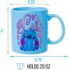 Silver Buffalo Lilo and Stitch Halloween Give Me Candy Glitter 20oz Ceramic Mug(2 Cute Glitter (20 Ounces))
