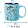 Silver Buffalo Lilo and Stitch Halloween Give Me Candy Glitter 20oz Ceramic Mug(Aloha Etched and Engraved (20 Ounces))