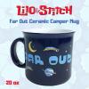 Silver Buffalo Lilo and Stitch Halloween Give Me Candy Glitter 20oz Ceramic Mug(Surfing in Space (20 Ounces))