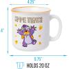 Silver Buffalo Lilo and Stitch Halloween Give Me Candy Glitter 20oz Ceramic Mug(White/Multi)