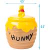 Silver Buffalo Peanuts Peppermint Dreams and Candy Cane Christmas Featuring Snoopy, Charlie Brown, Lucy, Linus, and Franklin Ceramic Cookie Snack Jar (Large)(Winnie the Pooh Hunny (Ceramic Sculpted))