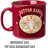 Silver Buffalo Yellowstone Montana 1886 Badge 20oz Ceramic Camper Mug