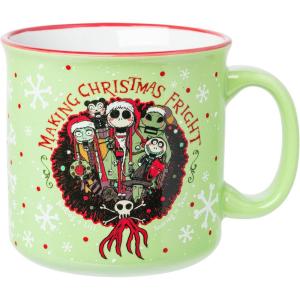 Silver Buffalo Disney Tim Burton Nightmare Before Christmas Tombstones Featuring Jack Skellington and Zero 3D Sculpted Ceramic Mug, 18 Ounces(Making a List  Scaring it Twice (20 Ounces))