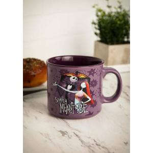 Silver Buffalo Disney Tim Burton Nightmare Before Christmas Tombstones Featuring Jack Skellington and Zero 3D Sculpted Ceramic Mug, 18 Ounces(Simply Meant to Be (20 Ounces))