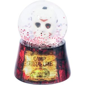 Silver Buffalo Friday The 13th Mini Light Up Snow Globe│Welcome to Camp Crystal Lake│3.8 Inches Tall, 45mm (Small)