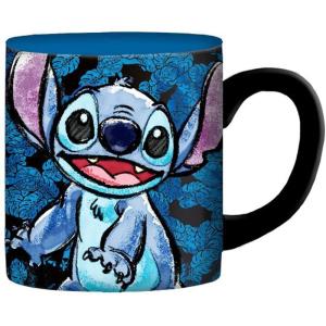 Silver Buffalo Lilo and Stitch Halloween Give Me Candy Glitter 20oz Ceramic Mug(Happy Sketch Glitter (14 Ounces))